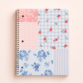 Pastel Patchwork Floral Spiral Notebook