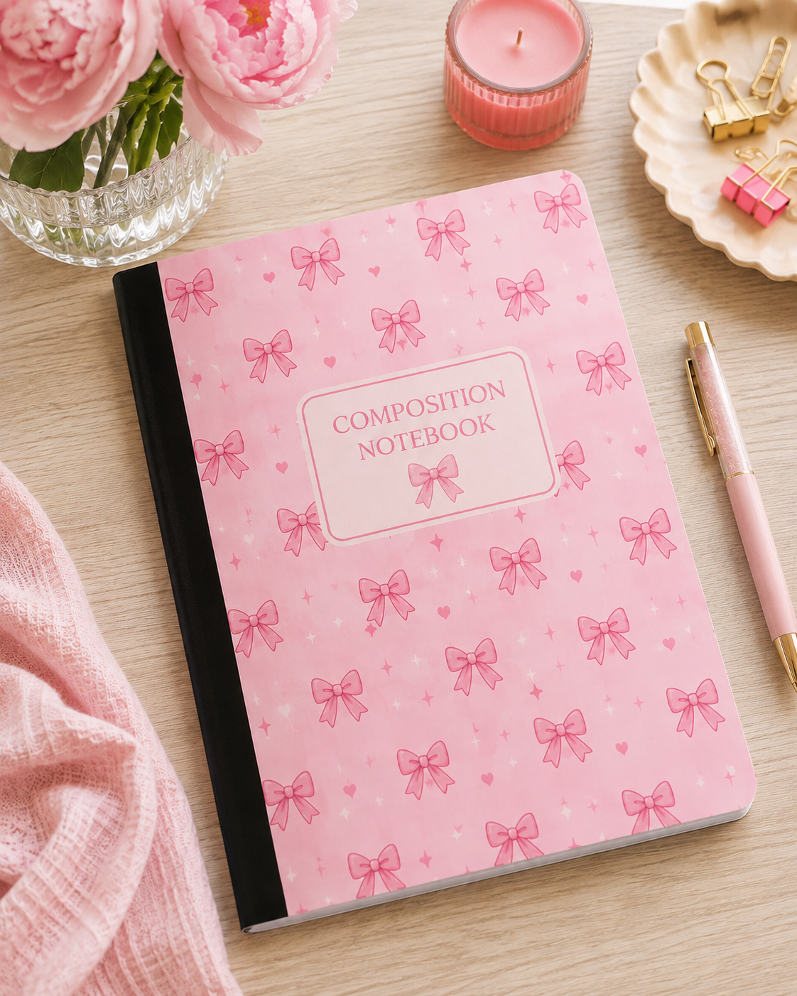 Pretty in Bows Composition Notebook